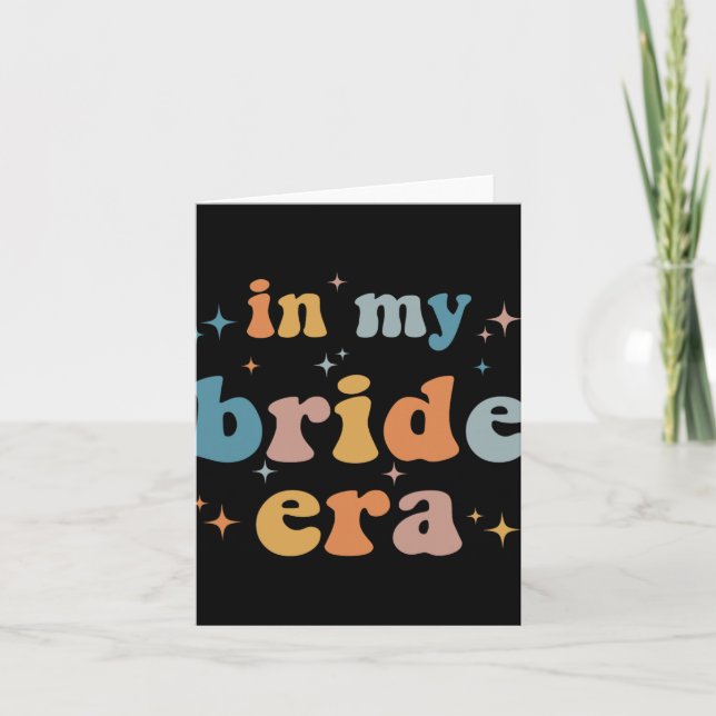 På min Bride Era Retro Bachelorette Bröllop Engage Kort (Framsida)