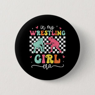 På min brottling Girl Era Groovy Retro Proud Wrest Knapp