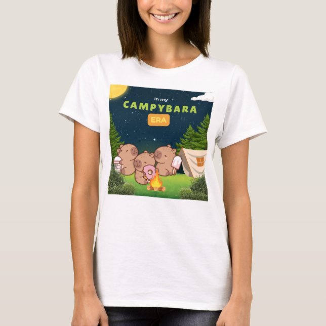På min Campybara Era Capybara Camping T-Shirt (Framsida)