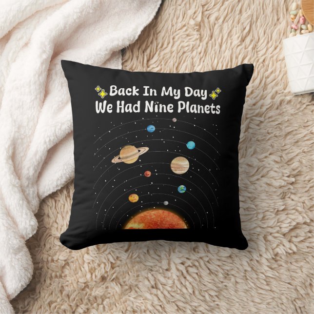 På min dag hade vi nio planeter-pluastronomi kudde (Filt)