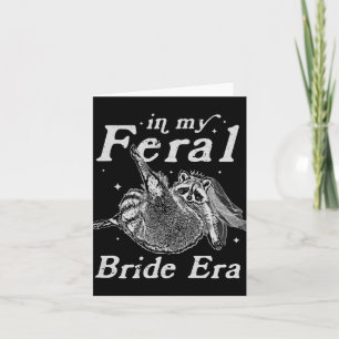På min Feral Bride Era Raccoon Shirt Funny Feral R Kort