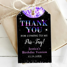 På min födelsedag vid Era-Lila Disco Birthday Presentetikett
