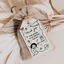 På min födelsedagsdag: Retro Birthday Presentetikett