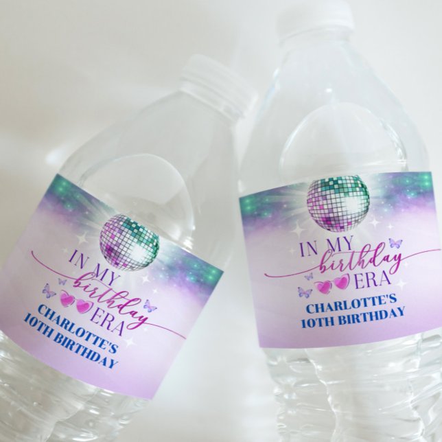På min födelsedagsetikett ERA-Vattenflaska Vattenflaskor Etikett (In My Birthday Era Water Bottle Label
)