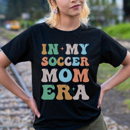 På min fotbollsspelare Mamma Era Groovy Retro T Shirt