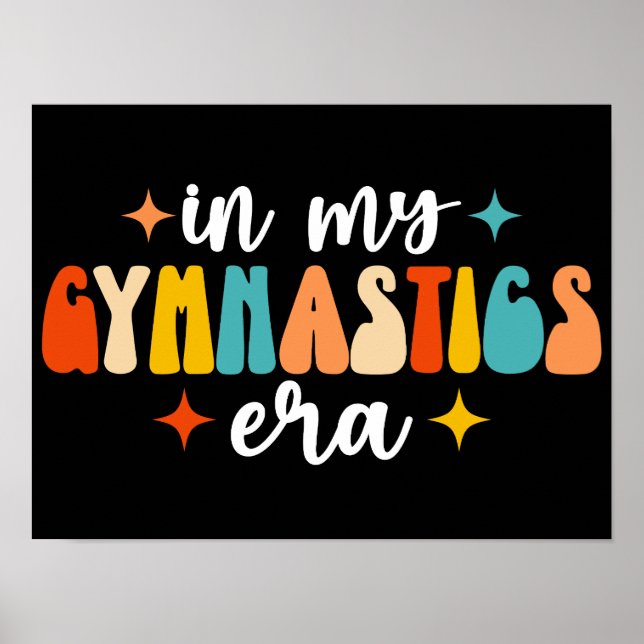 På min Gymnastics Era Retro Groovy Poster (Framsidan)