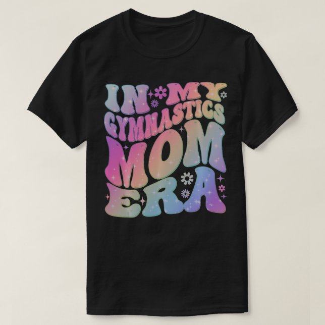 På min Gymnastics Mamma Era Mamma Cheer Retro-Vint T Shirt (Design framsida)