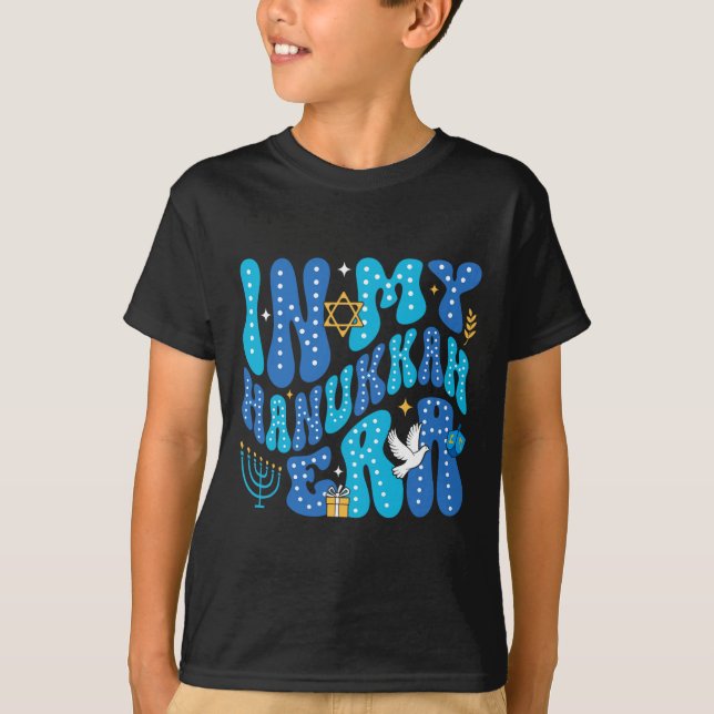 På min Hanukkah Era Lycklig Chanukah Jewish Pajama T Shirt (Framsida)