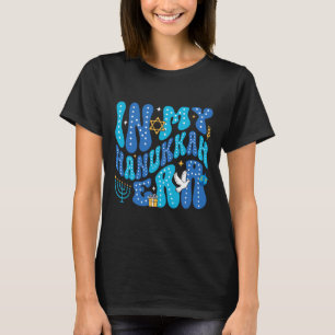 På min Hanukkah Era Lycklig Chanukah Jewish Pajama T Shirt