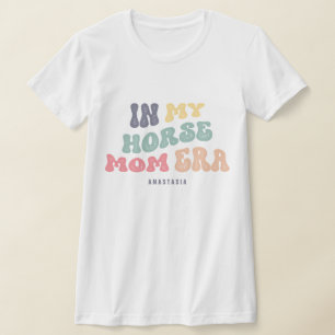 På min Horse Mamma Era Vågigt Pastel text Equestri T Shirt