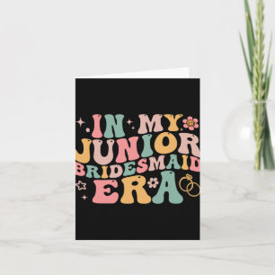 På min Junior Bridesmaid Era Groovy Bride Bröllop Kort