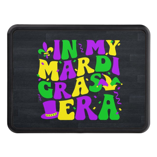 På min Mardi Gras Era Funny Festival Retro Carniva Dragkroksskydd (Framsidan)