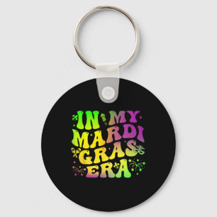 På min Mardi Gras Era Groovy Festival Carnival Par Nyckelring