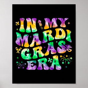 På min Mardi Gras Era Groovy Festival Carnival Par Poster