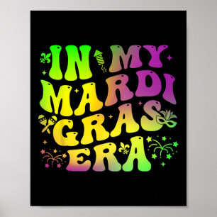 På min Mardi Gras Era Groovy Festival Carnival Par Poster