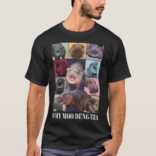 På min Moo Deng Era Moo Deng Älskare T Shirt (Framsida)
