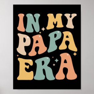 På min Pappa Era Älskare Groovy Retro pappa Funny Poster