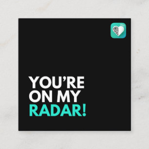 På min radar fyrkantigt visitkort