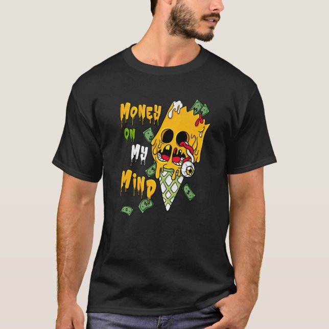 På min sinne Bart Ice Cream del Sol 13s Matching T Shirt (Framsida)