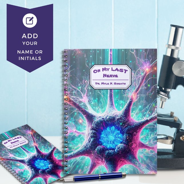 "På min sista Nerve" Humous Science Biology Anteckningsbok (On My Last Nerve" Funny Science Notebook For Science Teachers, Med Students, Lab Tech, Doctor, Nurse)