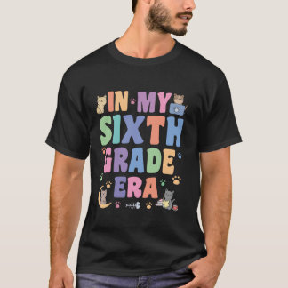 På min sjätte Klass Era 6e Grader Back to school T Shirt