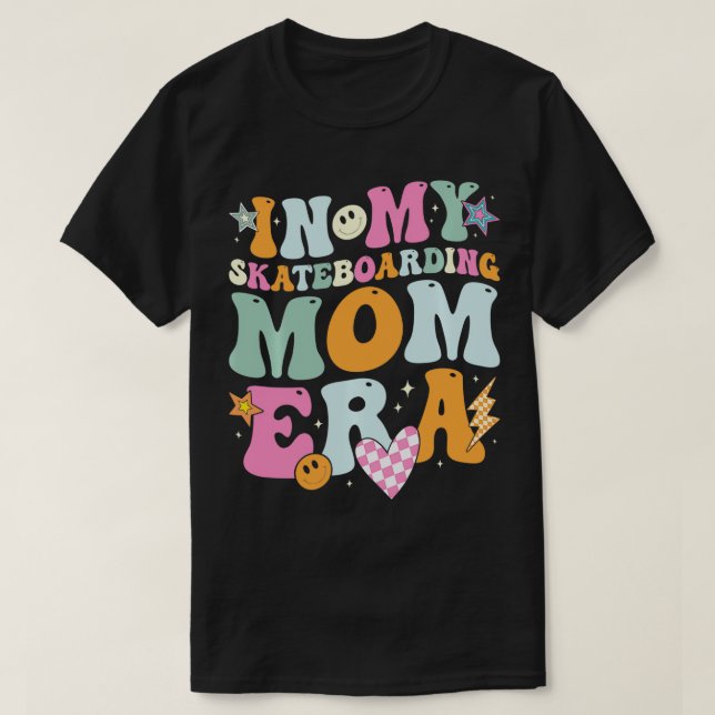 På min skateboarding Mamma Era Retro för Mamma Wom T Shirt (Design framsida)
