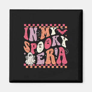 På min talartid Era Groovy Hippie Halloween Ghost Magnet