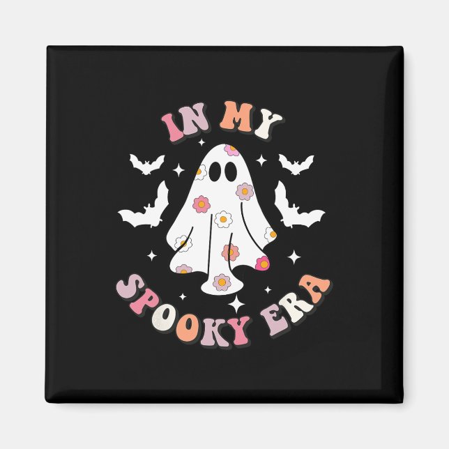 På min talartid: Retro Groovy Cute Ghost hade Magnet (Framsidan)