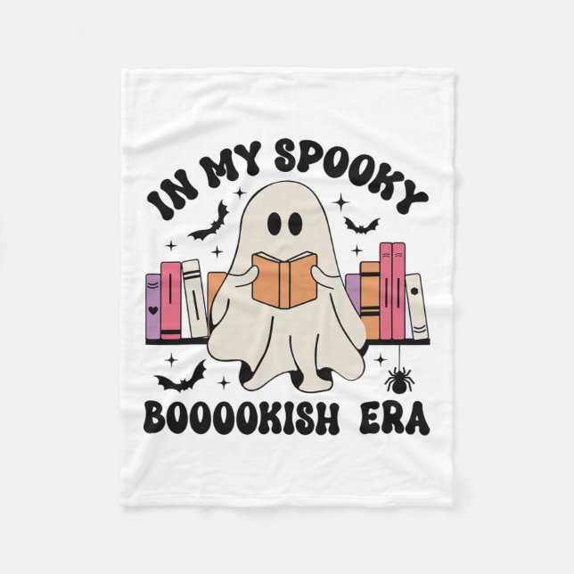 På min talesman Bookish Era Ghost Bokar Halloween  Fleecefilt (Framsidan)