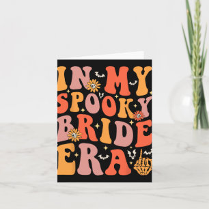På min talesman Bride Era Groovy Halloween Bröllop Kort