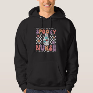 På min talesman i Nurse Era Retro Ghost Halloween  Hoodie