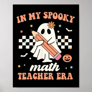 På min talesman Math Teacher Era Groovy Retro Hall Poster