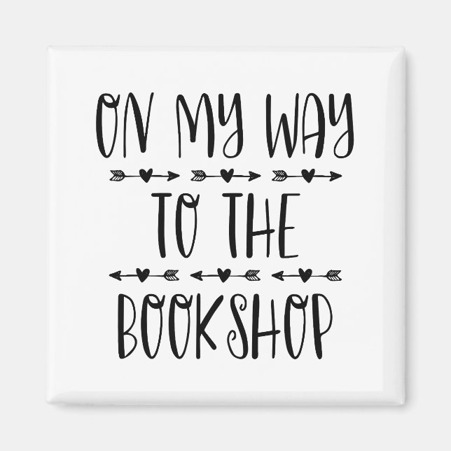 På min väg till bokhandeln magnet (Framsidan)