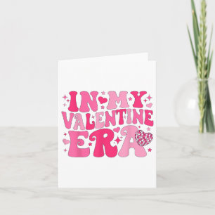På min Valentine Era Retro Valentines day Women He Kort