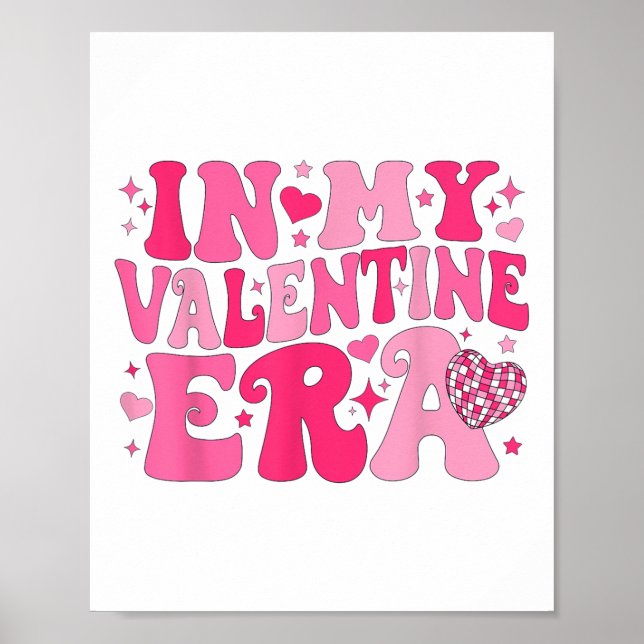 På min Valentine Era Retro Valentines day Women He Poster (Framsidan)