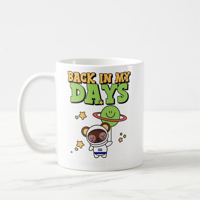 På mina dagar hade vi nio planeter kaffemugg (Vänster)