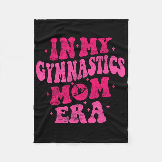 På mina Gymnastics Mamma Era Funny Gymnastics Mamm Fleecefilt (Framsidan)