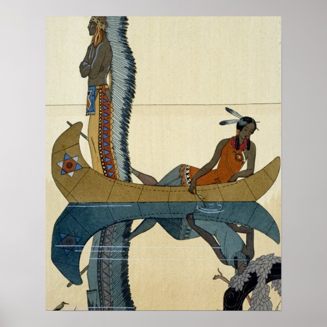 På Missouri, 1922 (pochoir print) Poster (Framsidan)