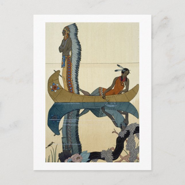 På Missouri 1922 (pochoirtrycket) Vykort (Framsida)