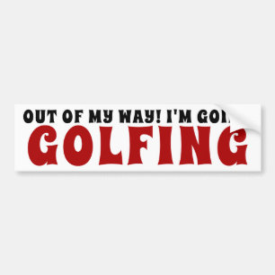 På mitt sätt går jag till golfing bildekal