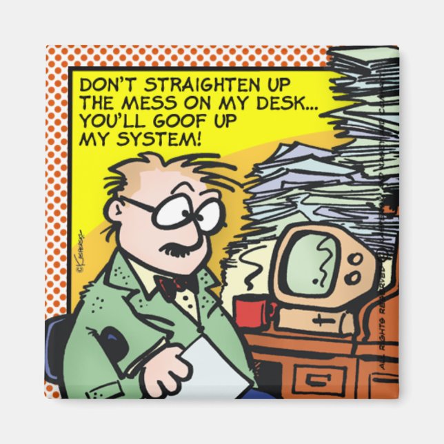  på mitt skrivbord magnet (Framsidan)