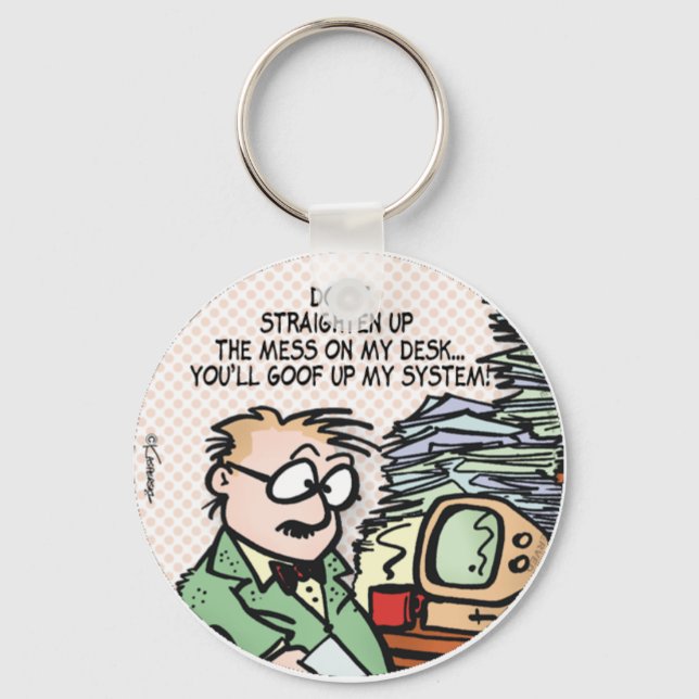  på mitt skrivbord nyckelring (Framsida)