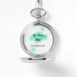 På moln nio pastellgröna moln stjärna bachelorett armbandsur