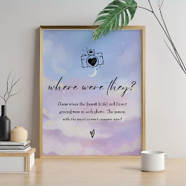 På molnet 9, där de var Möhippa spelskylt Poster