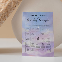 På molnet 9, sök efter Möhippan Gäst Bingo Game Inbjudningar
