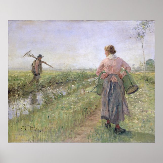 På morgonen, 1889 poster (Framsidan)