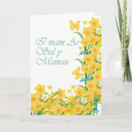 På mors dag I-mam Ar Sul y Mamau, walesiska Langu Kort