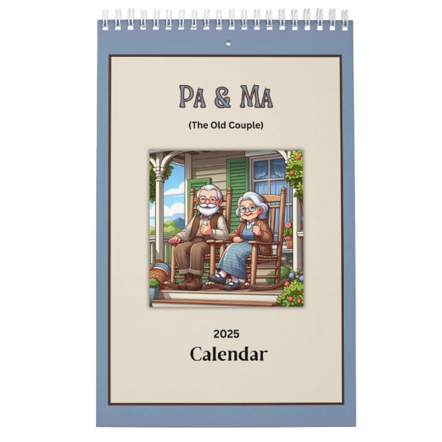Pa & Morsa (The Old People) Roligt 2025 Calendar Kalender (Omslag)