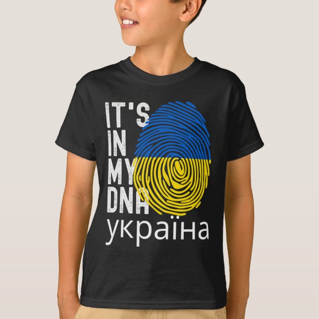 På My Dna Ukrainska Independence day T Shirt (Framsida)
