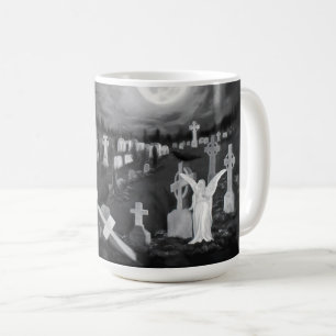 På natten på kyrkogården - Angel med Djävulen Kaffemugg